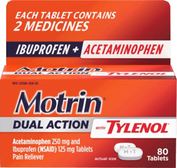 MOTRIN® Dual Action with TYLENOL®, ibuprofen and Acetaminophen