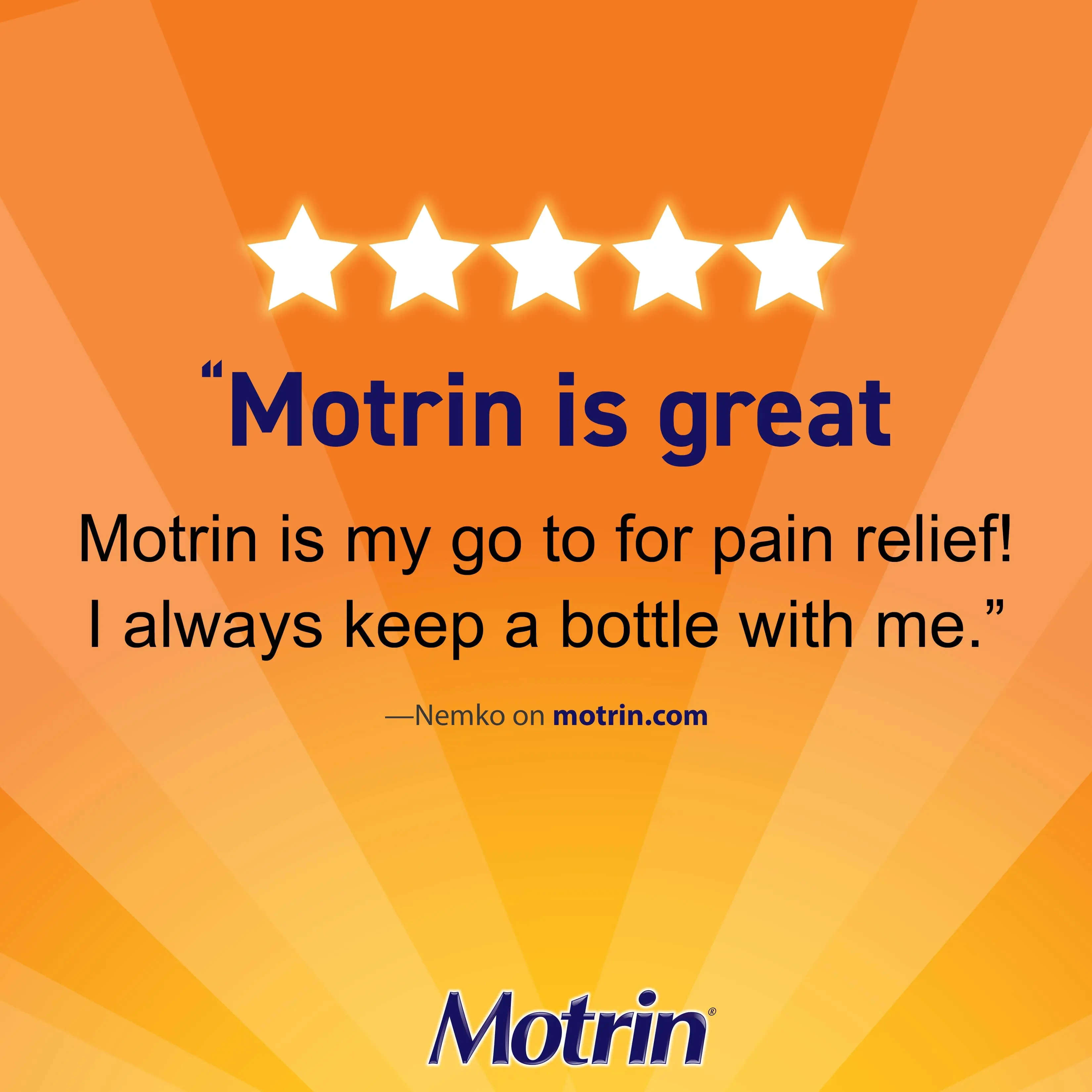 'Motrin is great' review